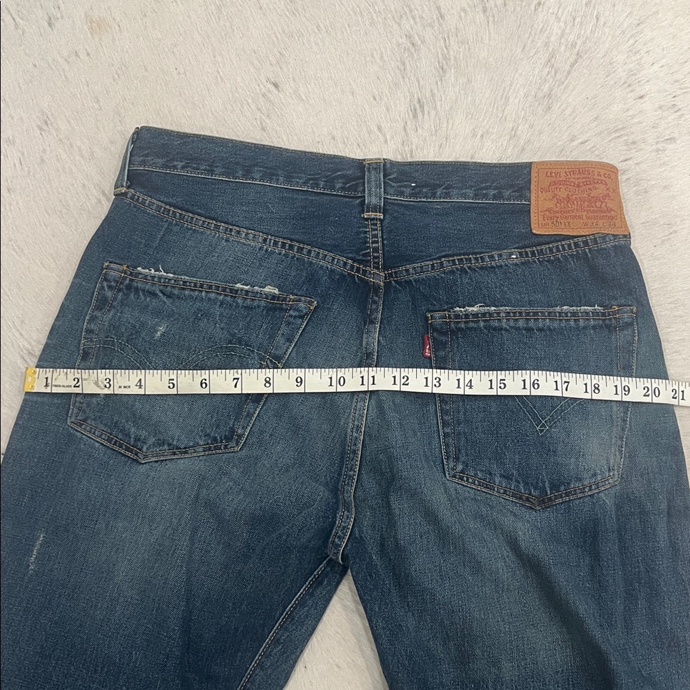 LEVIS 501XX Men's selvedge denim - distressed - Picture 14 of 15